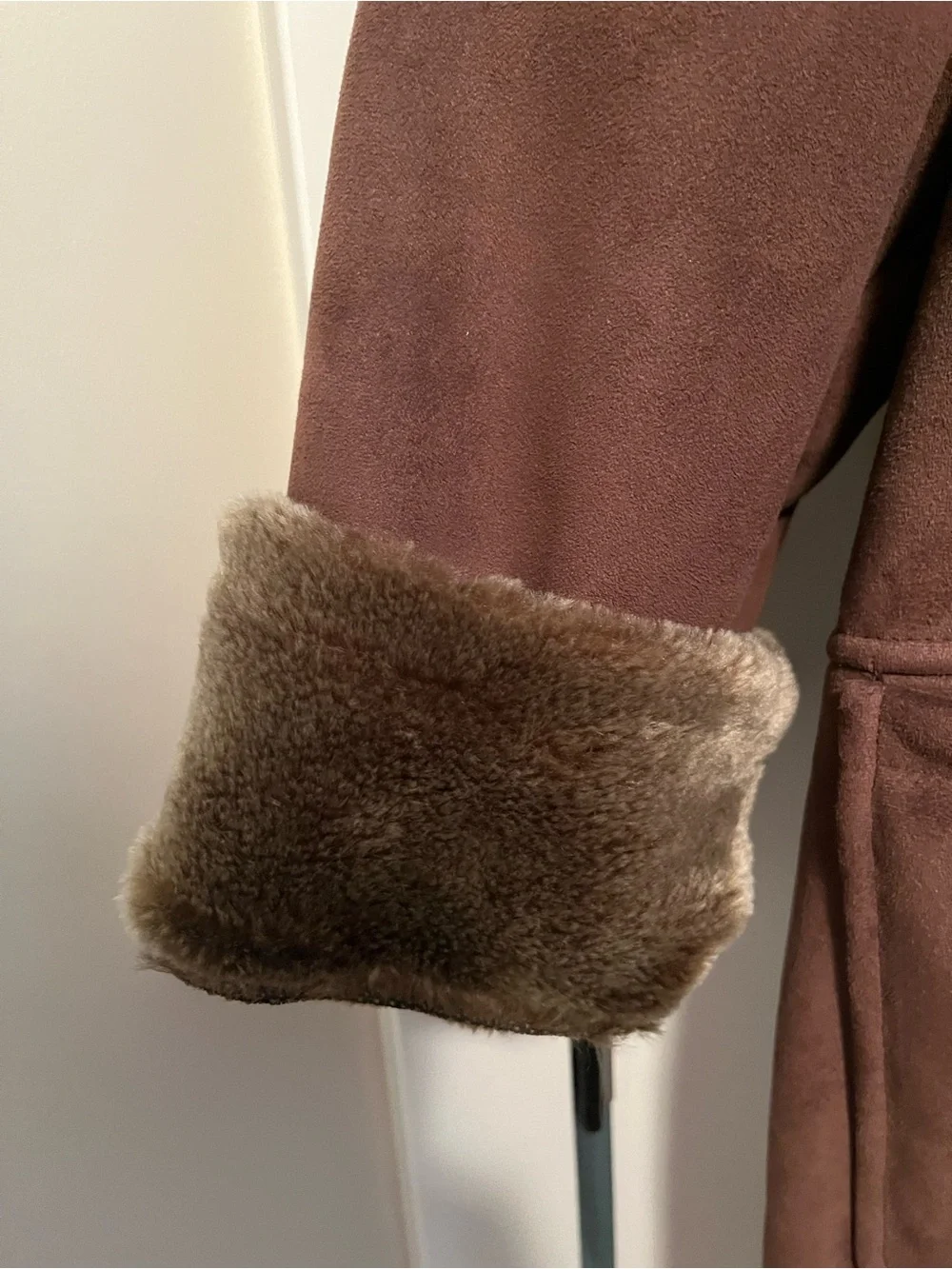 Fitz-Wright Brown Faux-Shearling Coat